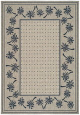 Safavieh Courtyard 6'-7" x 9'-6" Rug in Coffee / Black
