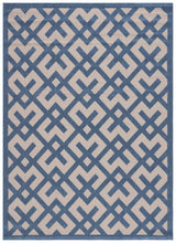 Safavieh Courtyard 4'-0" x 5'-7" Rug in Beige / Blue