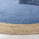 Safavieh Natural Fiber 5'-0" x 5'-0" Rug in Royal Blue / Natural