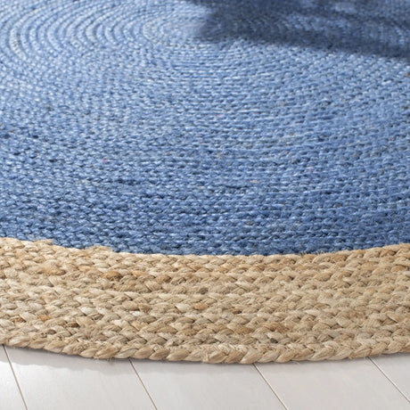 Safavieh Natural Fiber 5'-0" x 5'-0" Rug in Royal Blue / Natural