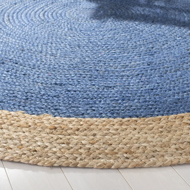 Safavieh Natural Fiber 5'-0" x 5'-0" Rug in Royal Blue / Natural