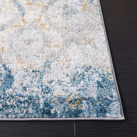 Safavieh Meadow 500 4'-0" x 6'-0" Rug in Grey / Blue Gold