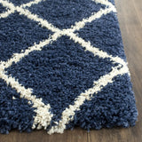 Safavieh Hudson Shag 2'-3" x 10'-0" Rug in Navy / Ivory