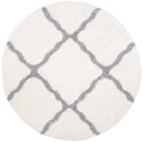 Safavieh Parma Shag 6'-7" x 6'-7" Rug in Cream / Grey
