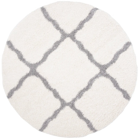 Safavieh Parma Shag 6'-7" x 6'-7" Rug in Cream / Grey