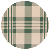 Safavieh Courtyard 6'-7" x 6'-7" Rug in Green / Beige