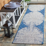 Safavieh Courtyard 2'-3" x 8'-0" Rug in Navy / Grey