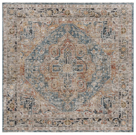 Safavieh Silverado 6'-4" x 6'-4" Rug in Blue / Rust