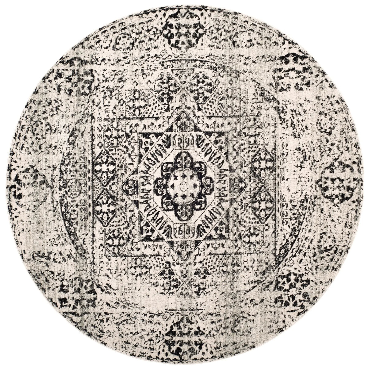 Safavieh Evoke 5'-3" x 5'-3" Rug in Ivory / Black