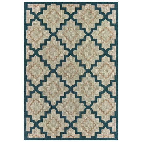Oriental Weavers Sphinx Latitude 804I Grey / Blue Rugs - main flat