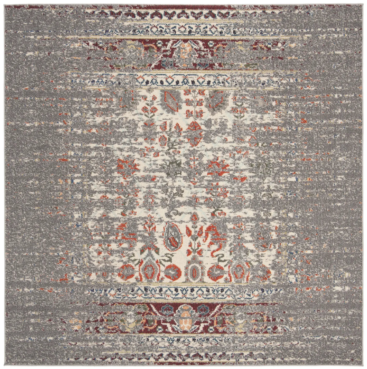 Safavieh Monaco 6'-7" x 6'-7" Rug in Grey / Ivory