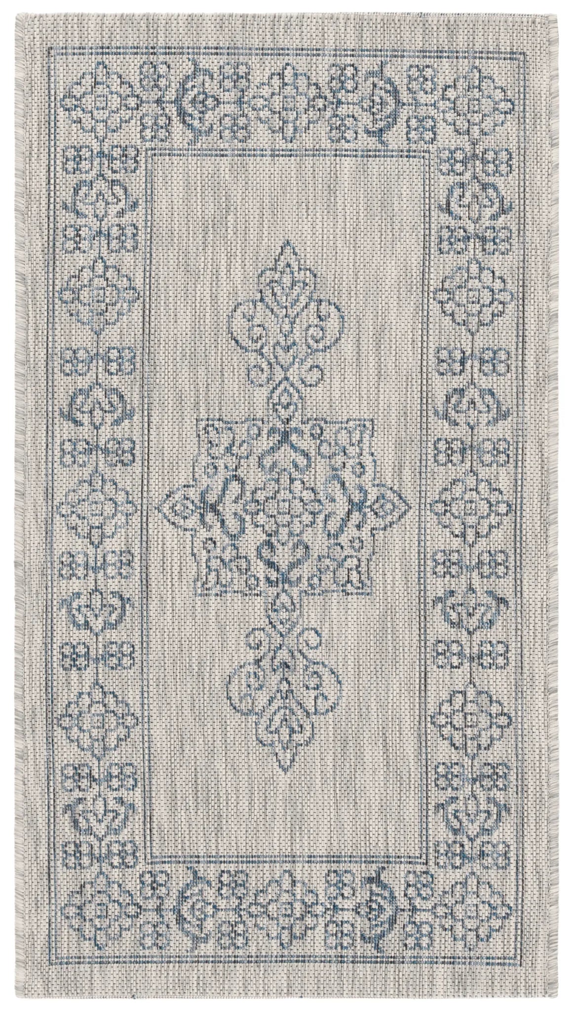 Safavieh Courtyard 2'-0" x 3'-7" Rug in Grey / Navy