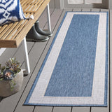 Safavieh Beach House 2'-2" x 10'-0" Rug in Blue / Ivory
