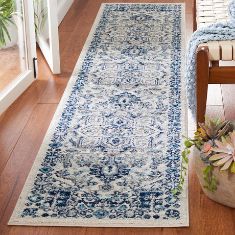 Safavieh Tulum 2'-0" x 9'-0" Rug in Ivory / Blue