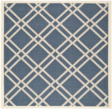 Safavieh Courtyard 6'-7" x 6'-7" Rug in Navy / Beige