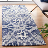 Safavieh Ikat 2'-3" x 8'-0" Rug in Blue / Ivory