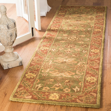Safavieh Golden Jaipur 2'-3" x 10'-0" Rug in Green / Rust