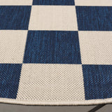Safavieh Courtyard 6'-7" x 6'-7" Rug in Navy / Beige