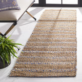 Safavieh Natural Fiber 2'-3" x 8'-0" Rug in Blue / Natural