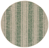 Safavieh Courtyard 6'-7" x 6'-7" Rug in Beige / Dark Green