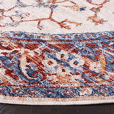 Safavieh Heirloom 700 6'-7" x 6'-7" Rug in Ivory / Blue Rust