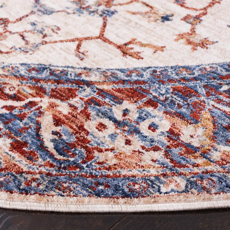 Safavieh Heirloom 700 6'-7" x 6'-7" Rug in Ivory / Blue Rust