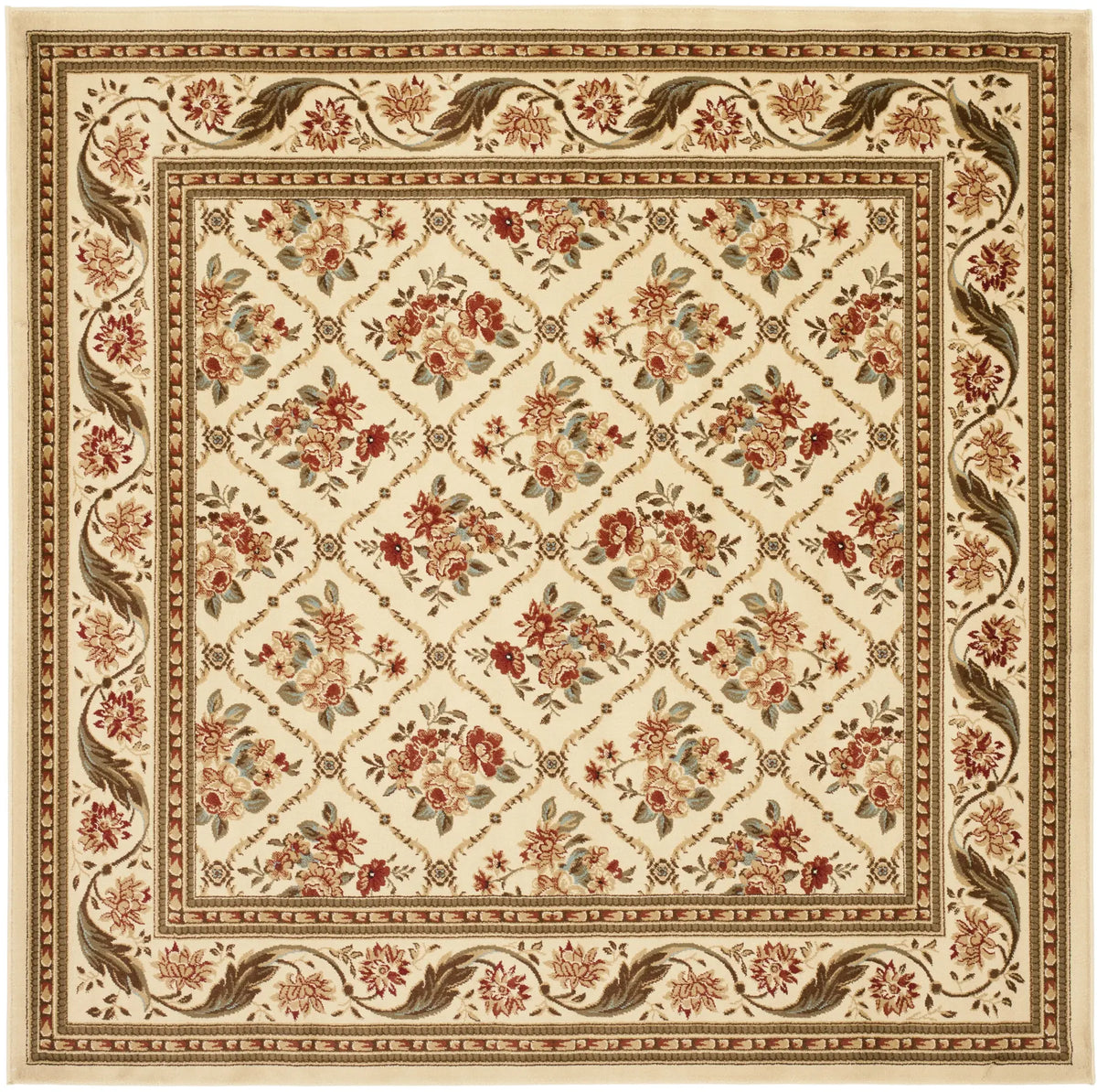 Safavieh Lyndhurst 6'-7" x 6'-7" Rug in Ivory / Ivory