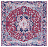 Safavieh Tucson 5'-0" x 5'-0" Rug in Red / Navy