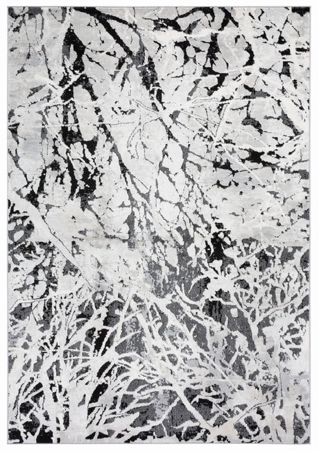 Safavieh Jasper 100 4'-0" x 6'-0" Rug in Black / Ivory