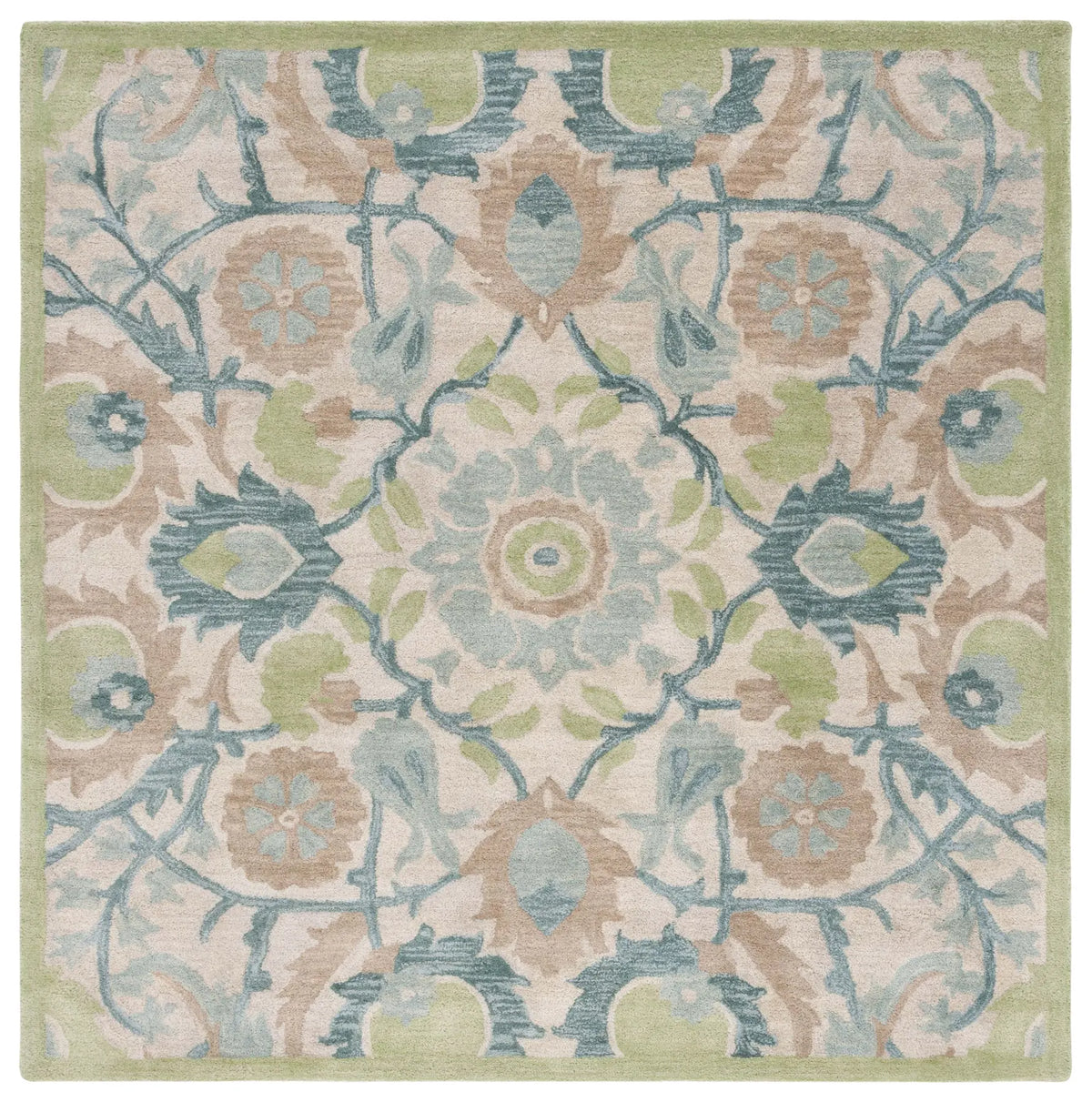 Safavieh Antiquity 6'-0" x 6'-0" Rug in Ivory / Green