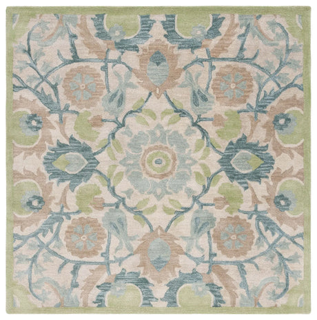 Safavieh Antiquity 6'-0" x 6'-0" Rug in Ivory / Green