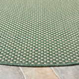 Safavieh Courtyard 6'-7" x 6'-7" Rug in Dark Green / Beige