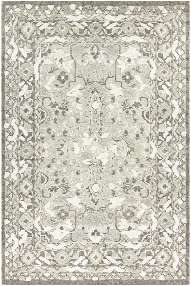 Chandra Daphne DAP-52200 Green / Gray / White rug, flat view