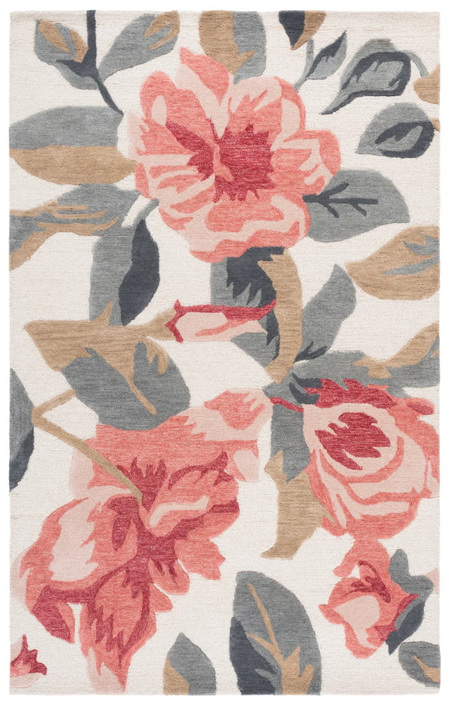 Safavieh Jardin 4'-0" x 6'-0" Rug in Ivory / Pink