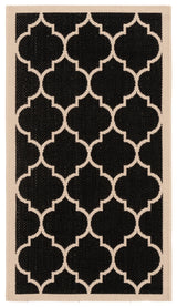 Safavieh Courtyard 2'-0" x 3'-7" Rug in Black / Beige