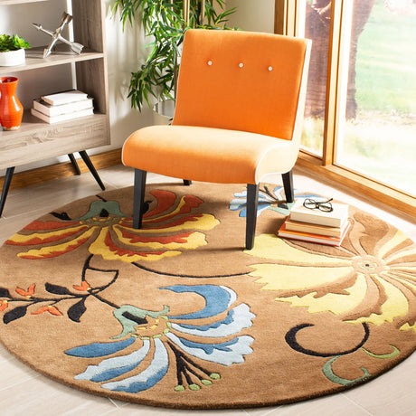 Safavieh Soho 6'-0" x 6'-0" Rug in Brown / Multi