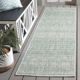 Safavieh Courtyard 2'-3" x 8'-0" Rug in Beige / Green