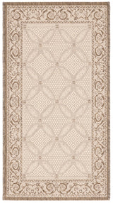 Safavieh Courtyard 2'-0" x 3'-7" Rug in Natural / Brown