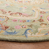 Safavieh Savonnerie 6'-0" x 6'-0" Rug in Sage / Blue