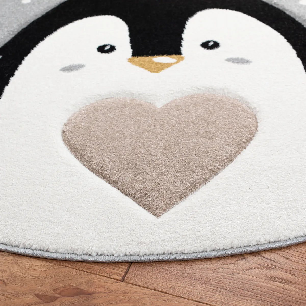 Safavieh Carousel Kids 100 5'-3" x 5'-3" Rug in Light Grey / Black