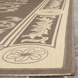 Safavieh Courtyard 6'-7" x 9'-6" Rug in Chocolate / Natural