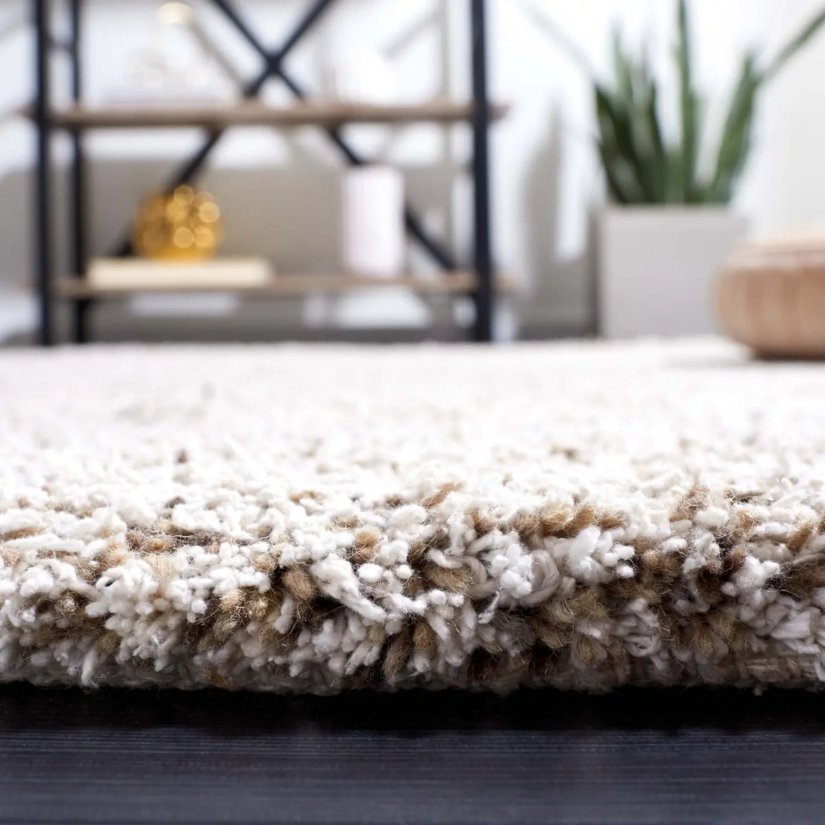 Safavieh Berber 4'-0" x 6'-0" Rug in Ivory / Brown