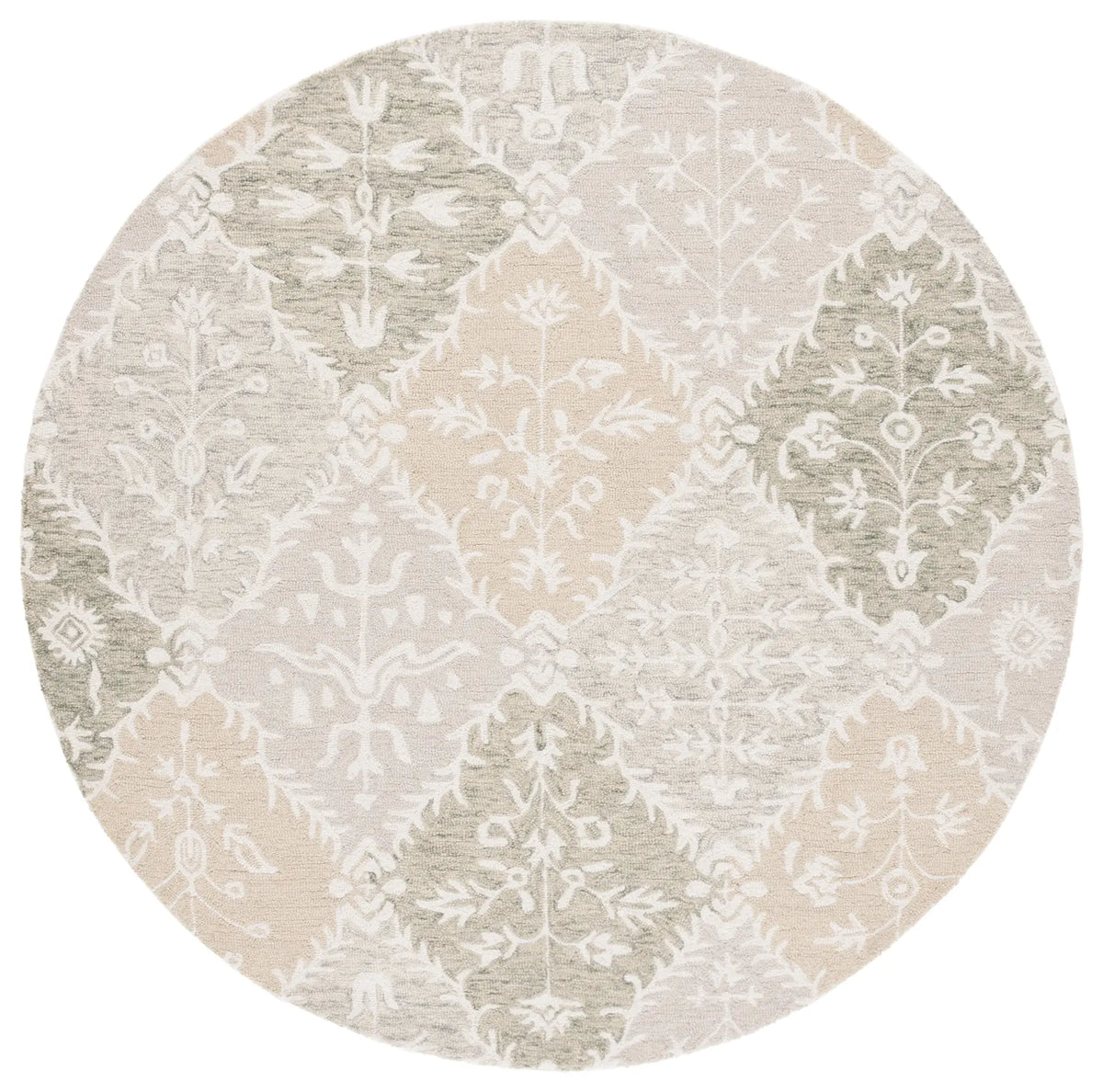 Safavieh Ebony 6'-0" x 6'-0" Rug in Beige / Ivory