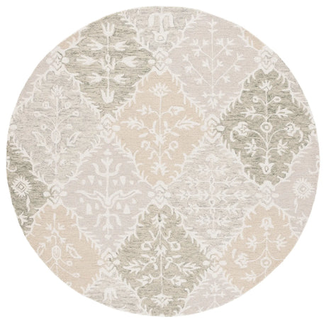 Safavieh Ebony 6'-0" x 6'-0" Rug in Beige / Ivory