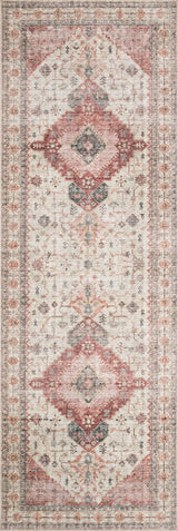 Loloi Skye Sky-02 Ivory/Berry Rugs - runner flat