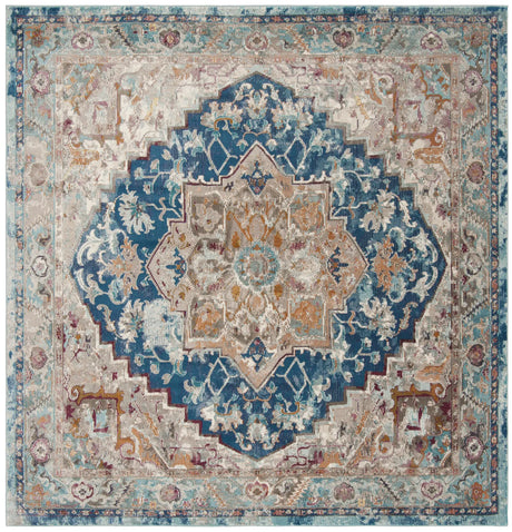 Safavieh Aria 6'-5" x 6'-5" Rug in Blue / Beige