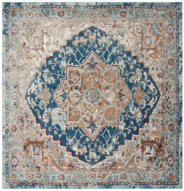 Safavieh Aria 6'-5" x 6'-5" Rug in Blue / Beige