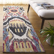 Safavieh Ikat 2'-3" x 8'-0" Rug in Black / Red