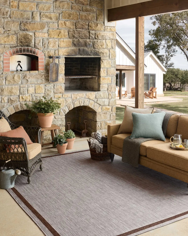Loloi Easton ESN-02 Dove / Coffee Rug - room scene 3