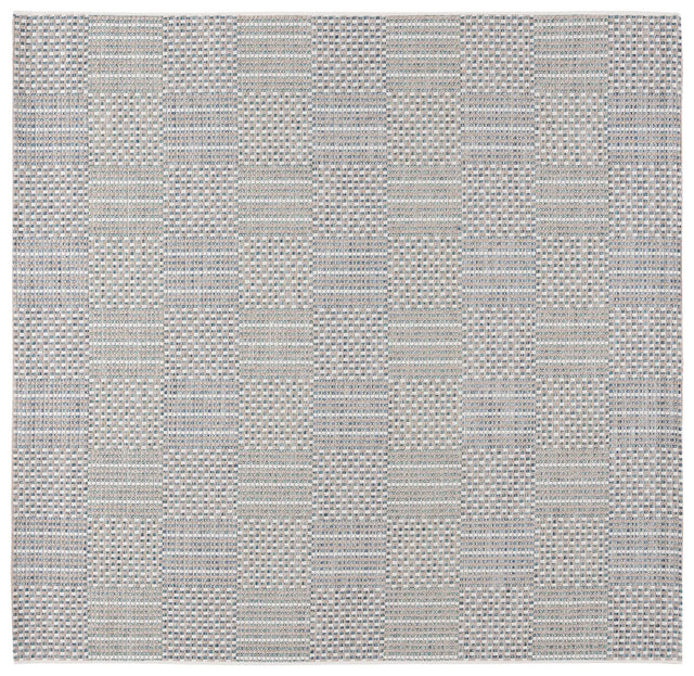 Safavieh Sisal All-Weather 6'-7" x 6'-7" Rug in Aqua / Beige Ivory